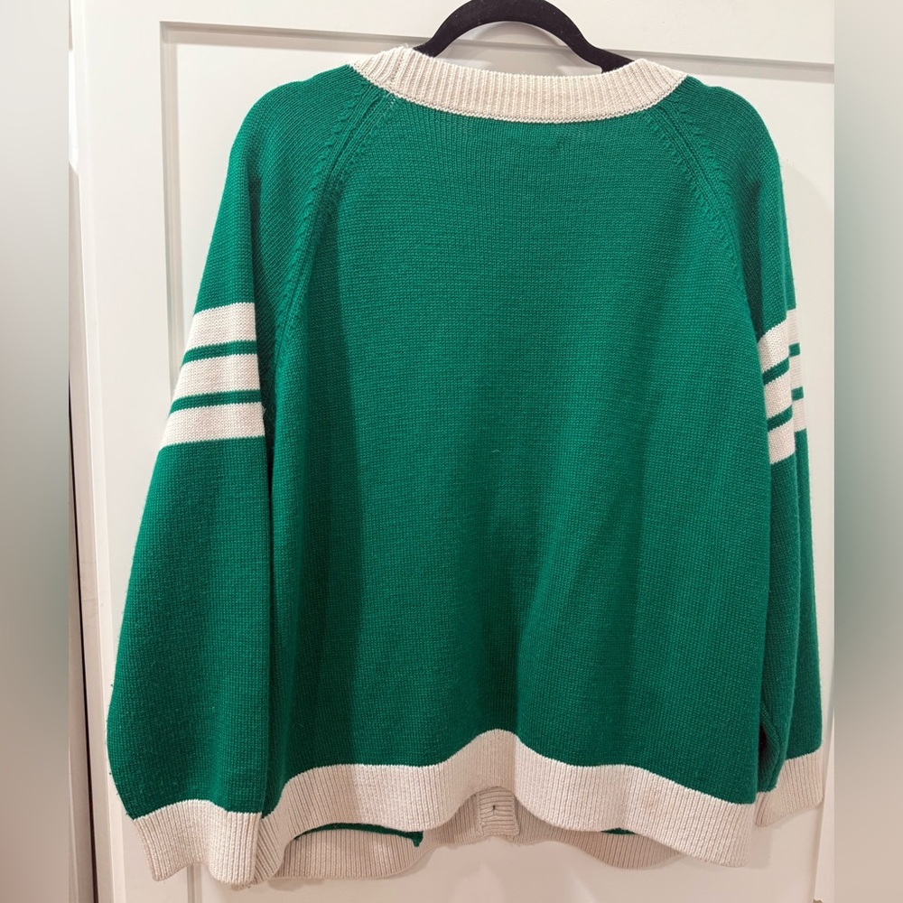 THE GREAT. Green and white Cardigan - Picture 9 of 9